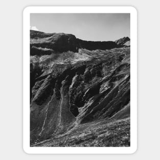 Swiss Alps in Black and White Sticker